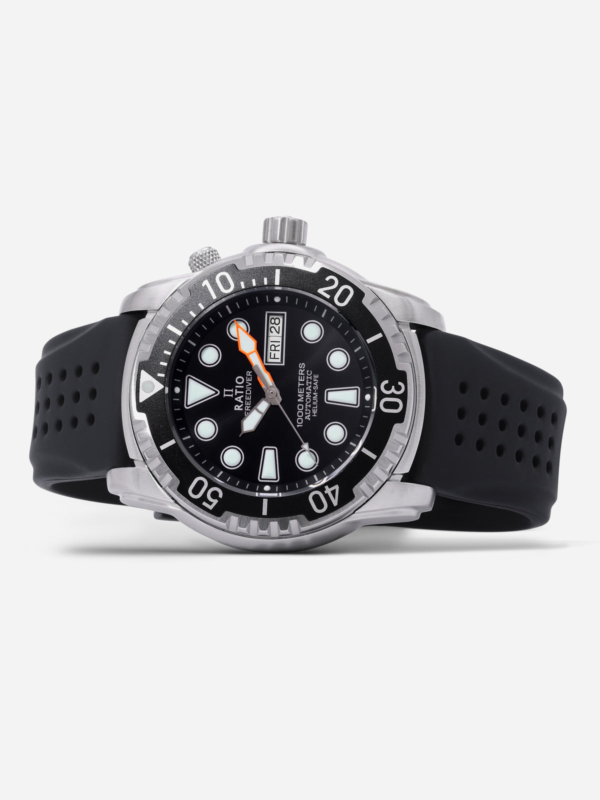 Ratio FreeDiver Helium-Safe 1000M Sapphire Automatic 1068HA90-34VA-BLK Mens Watch