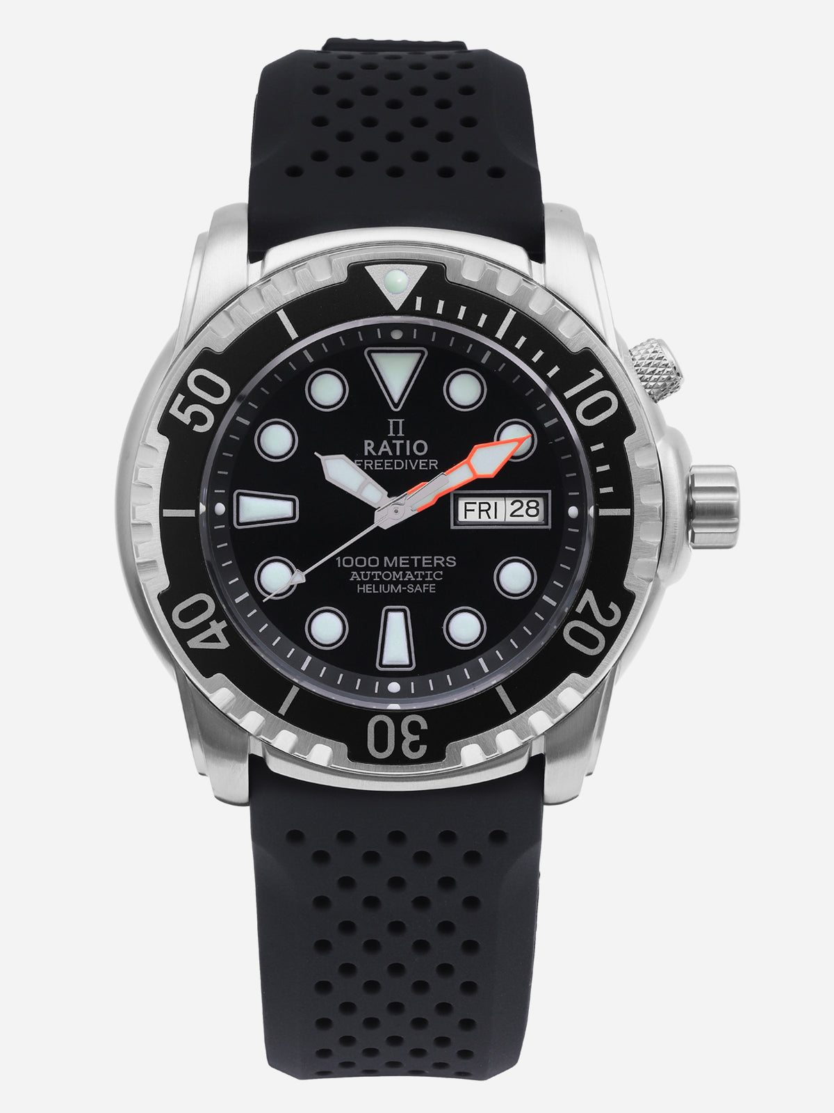 Ratio FreeDiver Helium-Safe 1000M Sapphire Automatic 1068HA90-34VA-BLK Mens Watch