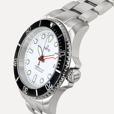 Ratio FreeDiver Sapphire Stainless Steel White Dial Quartz RTF037 200M Men's Watch - Ratiowatches