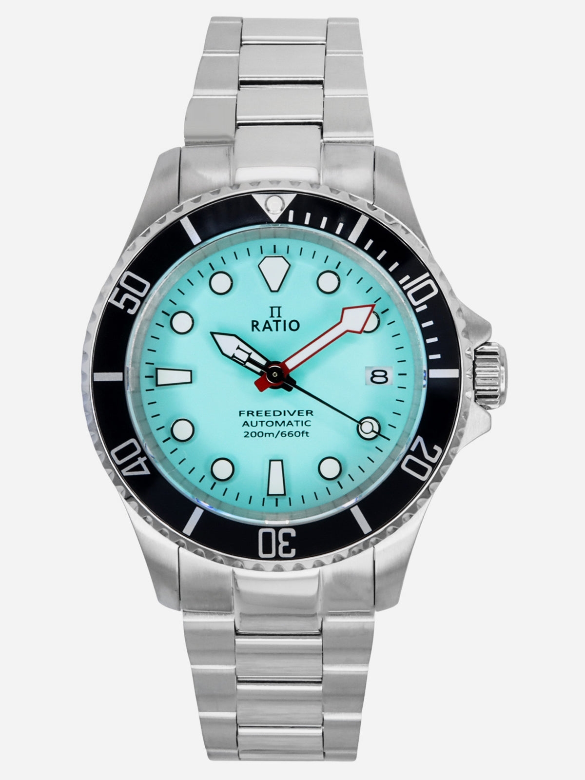 Ratio FreeDiver Sapphire Stainless Steel Tiffany Blue Dial Automatic RTF042 200M Men's Watch