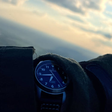 Ratio Skysurfer Pilot Black Textured Dial Leather Automatic RTS303 200M Mens Watch - Ratiowatches